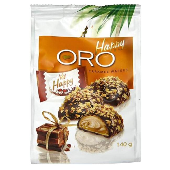 [PT795414] HAPPY Oro wafers with caramel filling 140 g