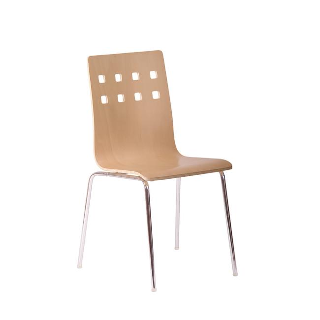 Dining chair NELA beech/chrome