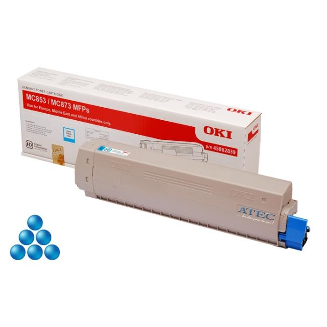 [OK031662] Toner OKI 45862839 pre MC853/MC873 cyan (7.300 str.)