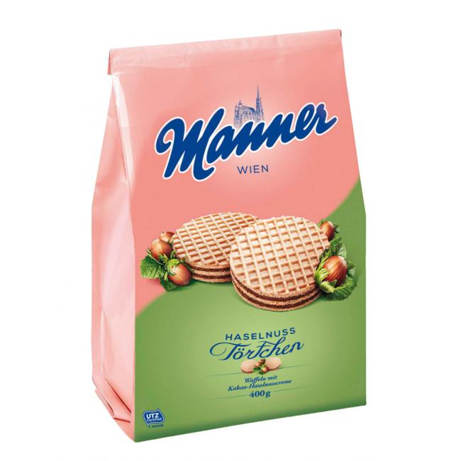 Manner čokoládovo-orechové koláčiky 400 g