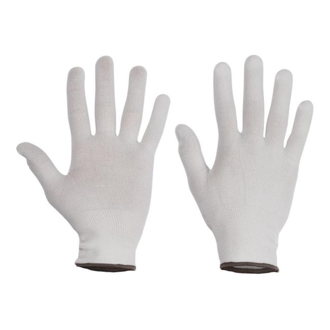 [CV006760] BOOBY nylon gloves, white, large 8/M