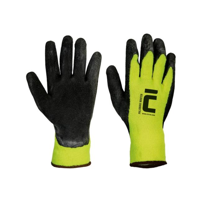 [CV006783] Latex gloves PALAWAN WINTER - yellow, large. 9/L