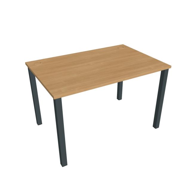 Uni work table, 120x75.5x80 cm, oak/black