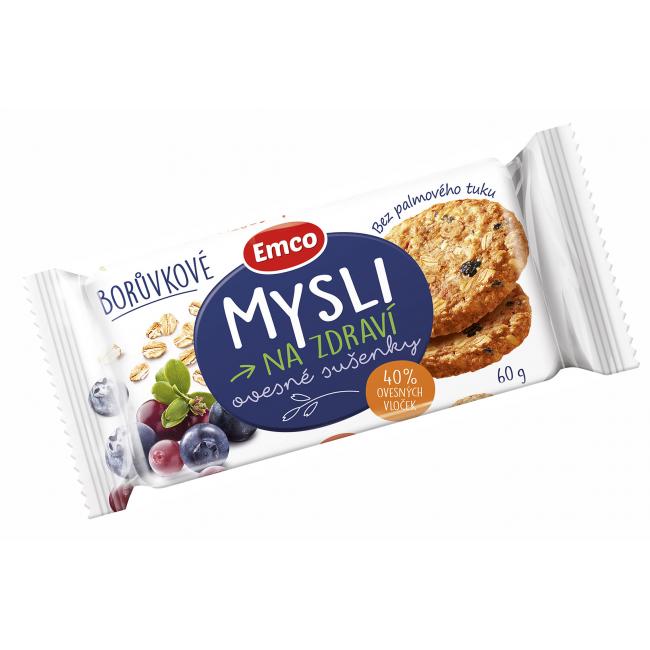 [PT840011] Ovsené sušienky MYSLI 60 g čučoriedkové
