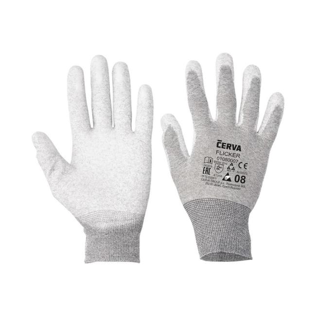 [CV079910] Gloves nylon, seamless, knitted FLICKER, size 10/XL