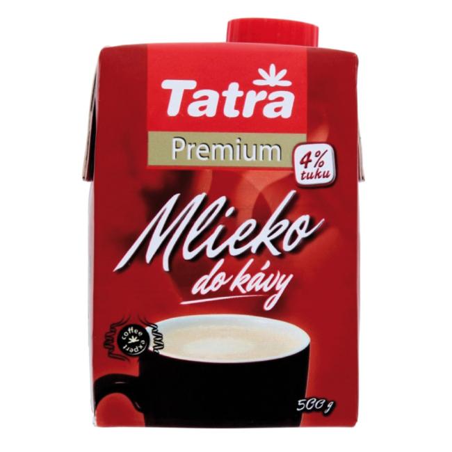 Kávové mlieko Tatra premium 4% s uzáverom, 500 g