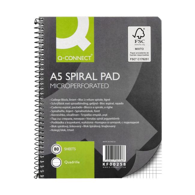 Block College Q-CONNECT A5, 80 sheets, square