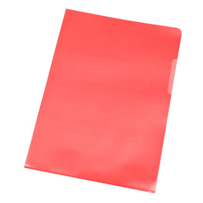 Cover L for documents Q-CONNECT antistatic matte 120mic red 100 pcs