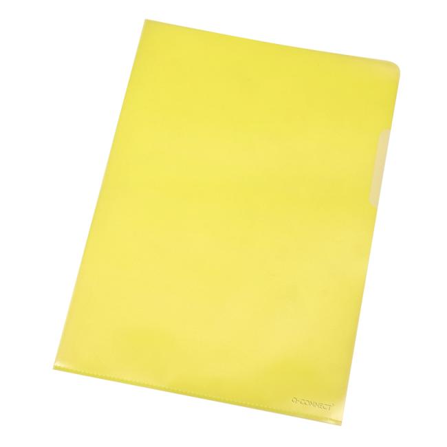 [QC000308] Cover L for documents Q-CONNECT antistatic matte 120mic yellow 100 pcs