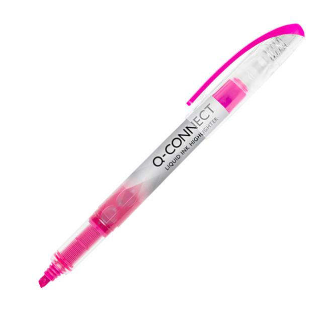 Highlighter Q-CONNECT Liquid Ink pink