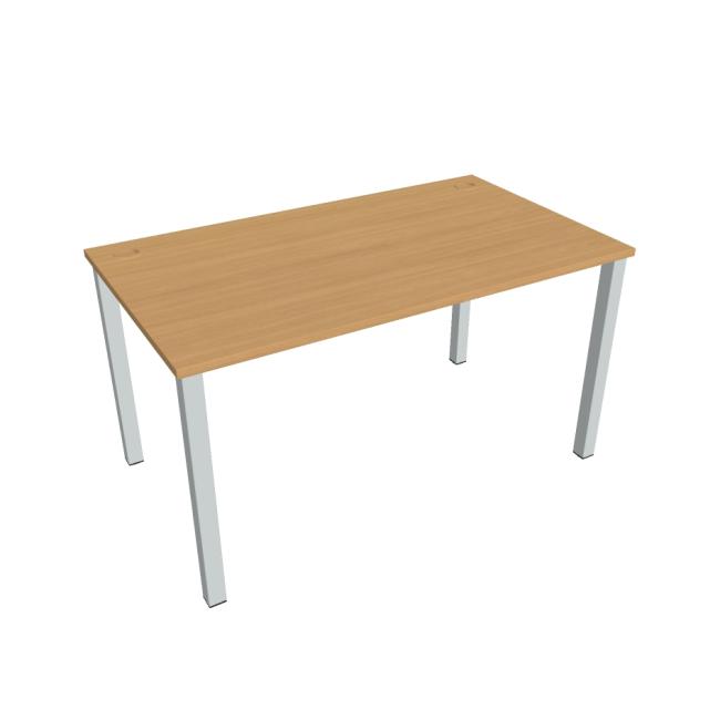Uni work table, 140x75.5x80 cm, beech/grey