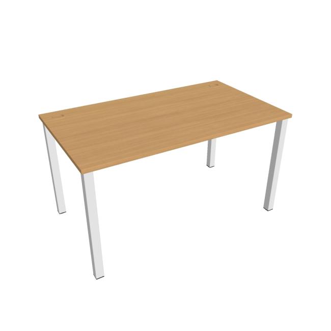 Uni work table, 140x75.5x80 cm, beech/white