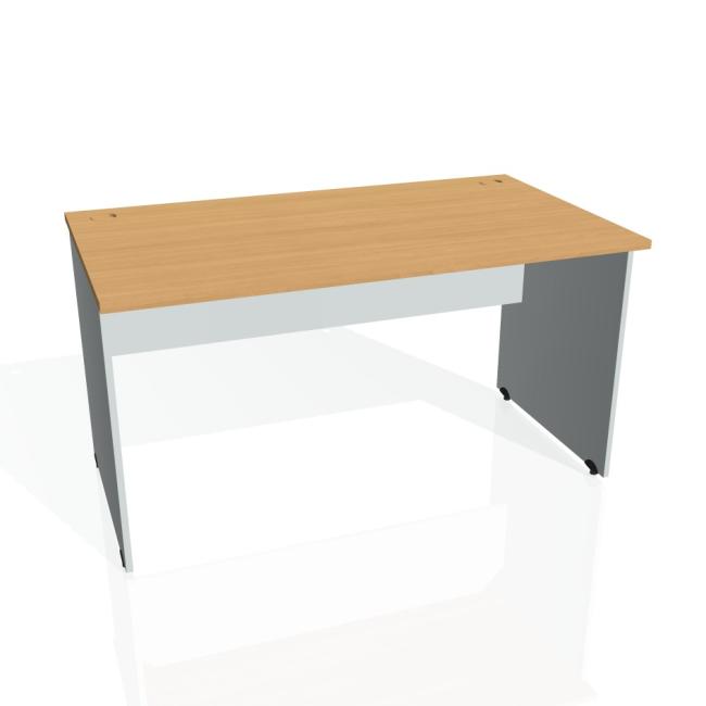 Gate desk, 140x75.5x80 cm, beech/grey
