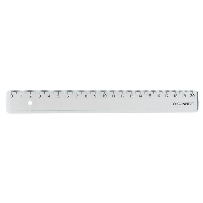 Ruler Q-CONNECT 20cm transparent