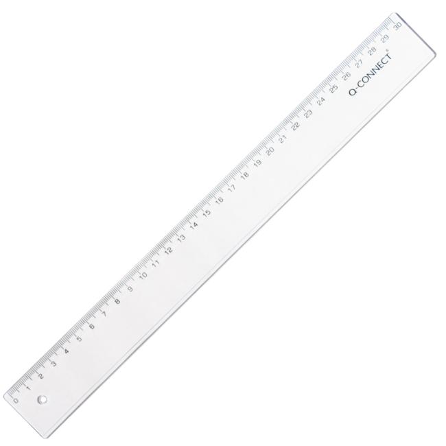 Ruler Q-CONNECT 30cm transparent