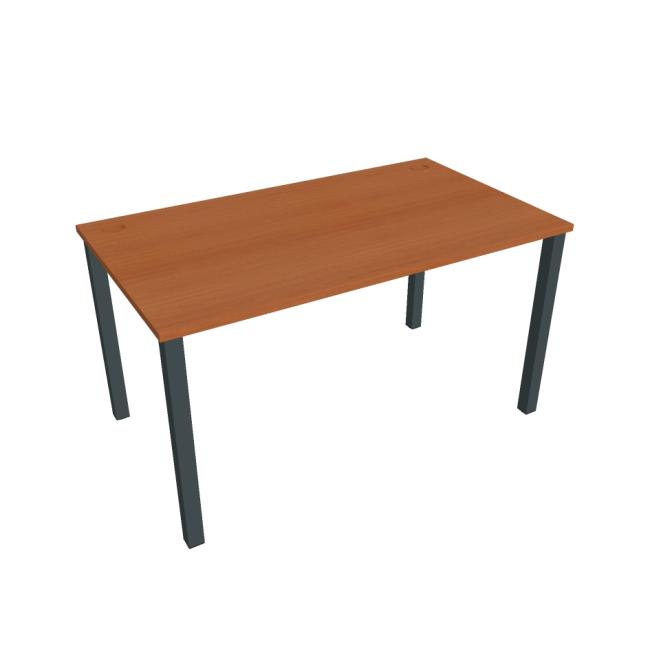 Uni work table, 140x75.5x80 cm, cherry/black