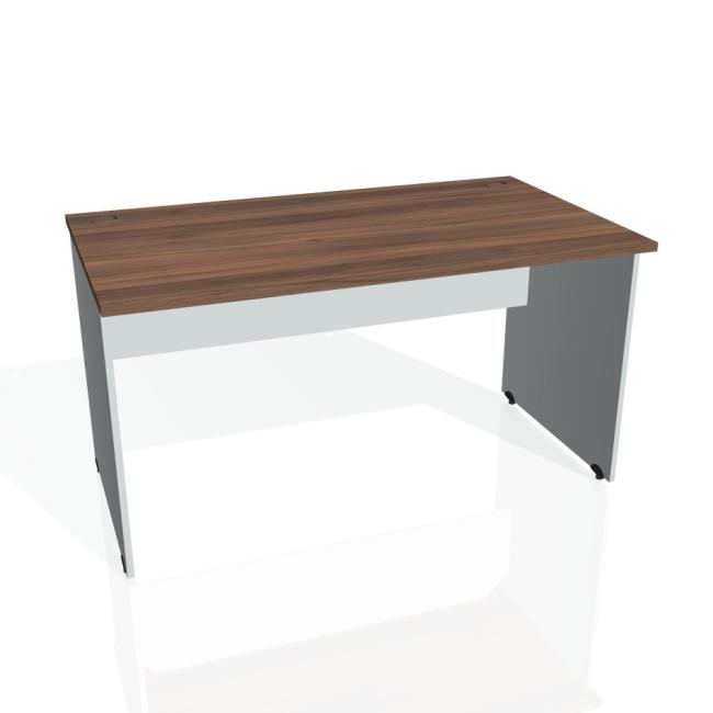 Gate desk, 140x75.5x80 cm, walnut/grey