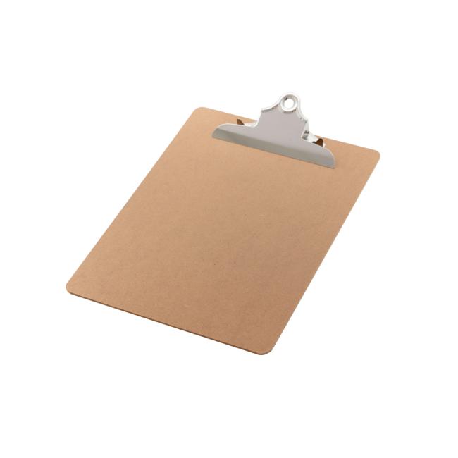 Writing pad with clip A4 Q-CONNECT brown