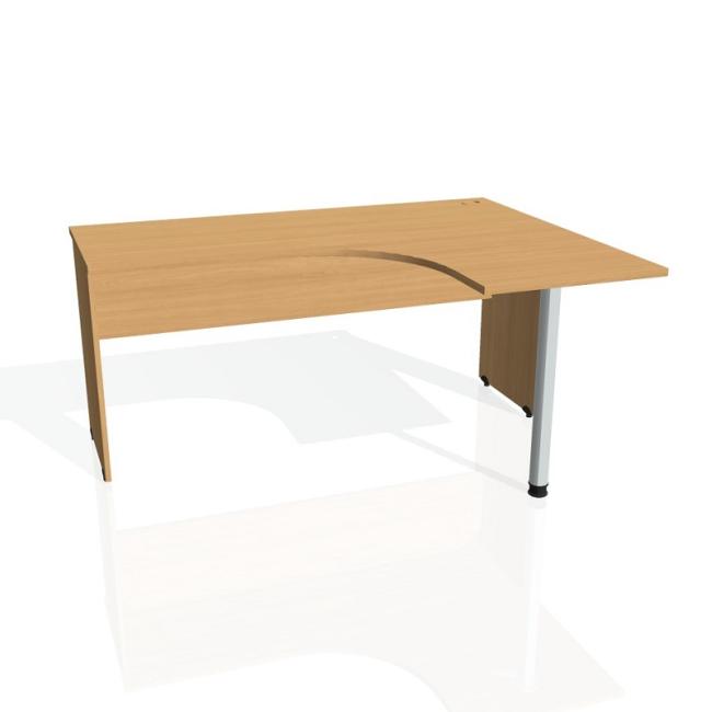 Gate desk, ergo, left, 160x75.5x120 cm, beech/beech