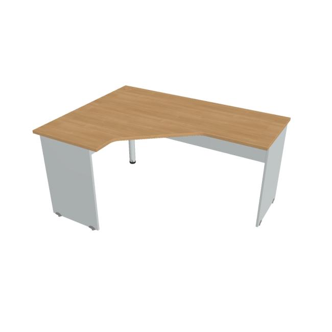 Gate desk, ergo, right, 160x75.5x120 cm, oak/grey