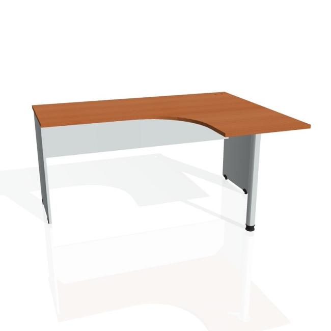 Gate desk, ergo, left, 160x75.5x120 cm, cherry/grey