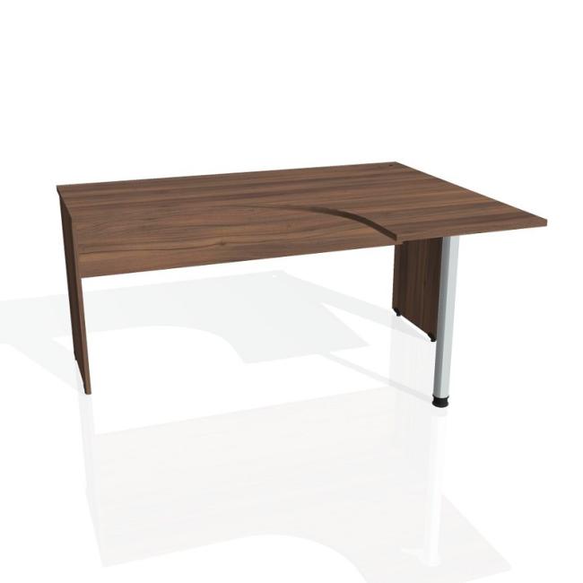 Gate desk, ergo, left, 160x75.5x120 cm, walnut/walnut