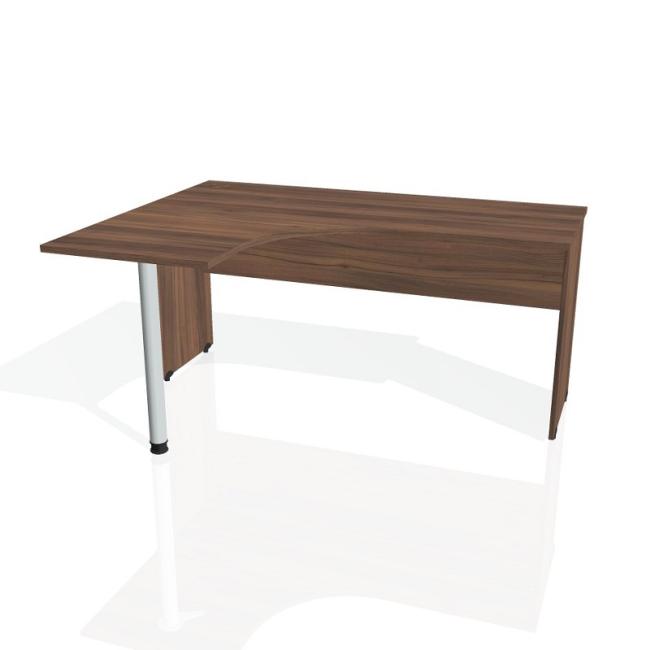 Gate desk, ergo, right, 160x75.5x120 cm, walnut/walnut