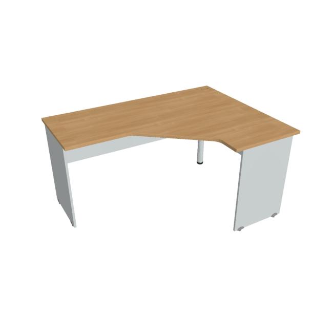 Gate desk, ergo, left, 160x75.5x120 cm, oak/grey