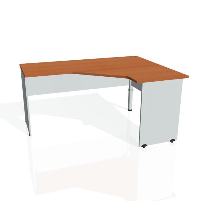 Gate desk, ergo, left, 160x75.5x120 cm, cherry/grey