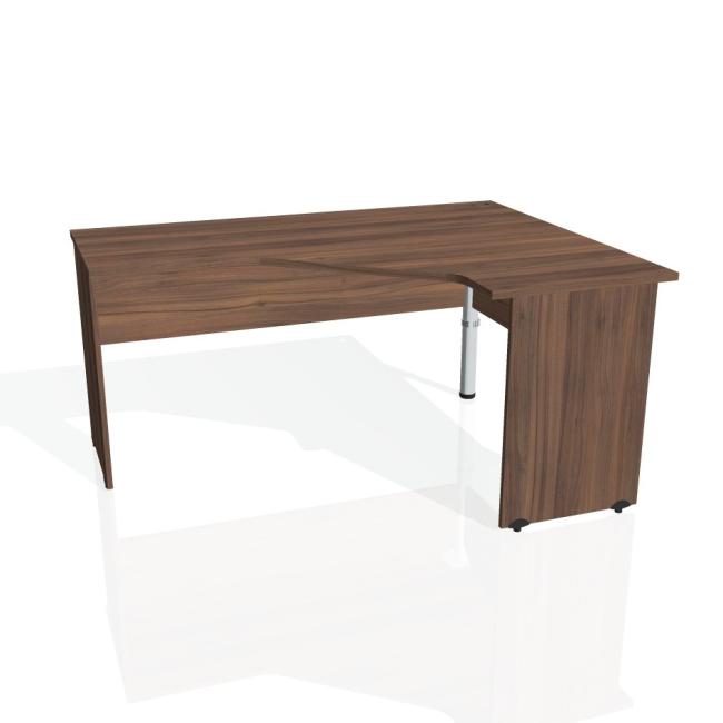Gate desk, ergo, left, 160x75.5x120 cm, walnut/walnut