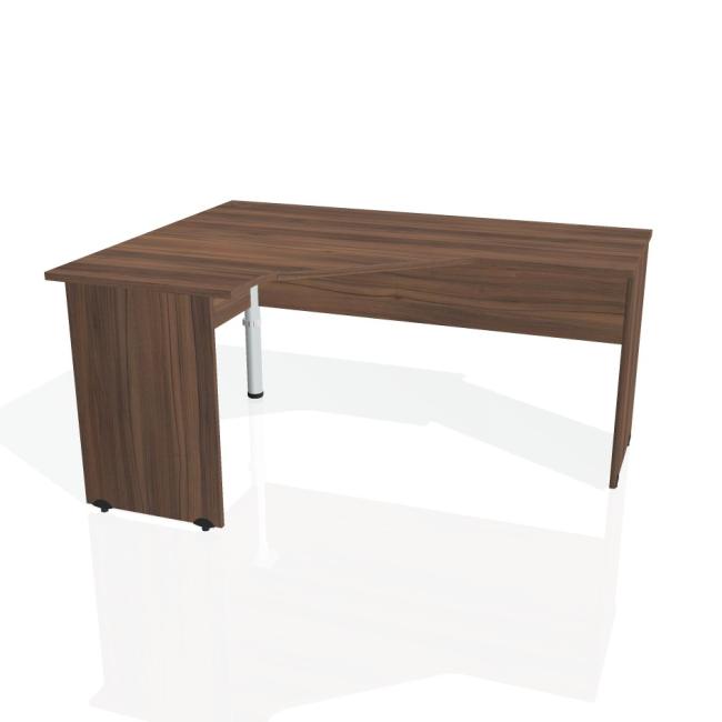 Gate desk, ergo, right, 160x75.5x120 cm, walnut/walnut