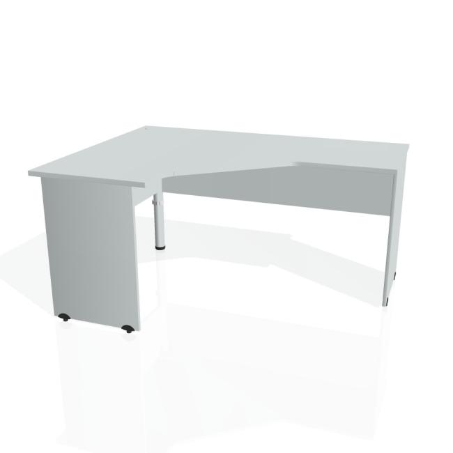 Gate desk, ergo, right, 160x75.5x120 cm, gray/grey