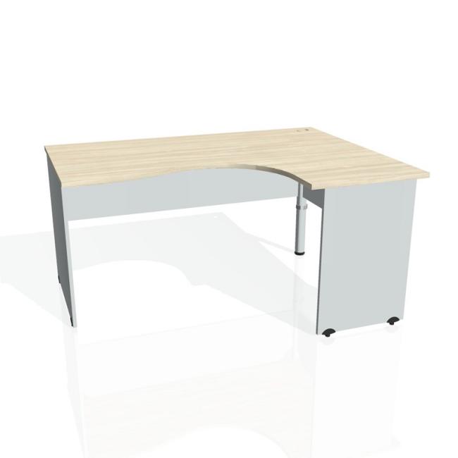 Gate desk, ergo, left, 160x75.5x120 cm, agate/grey