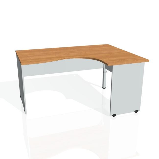 [ON016538] Gate desk, ergo, left, 160x75.5x120 cm, alder/grey