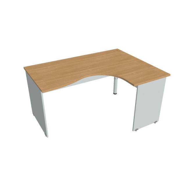 Gate desk, ergo, left, 160x75.5x120 cm, oak/grey