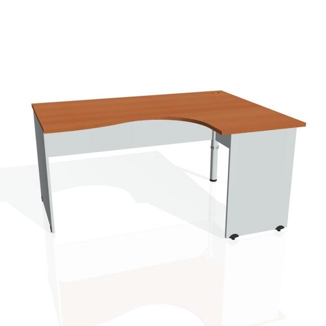 Gate desk, ergo, left, 160x75.5x120 cm, cherry/grey