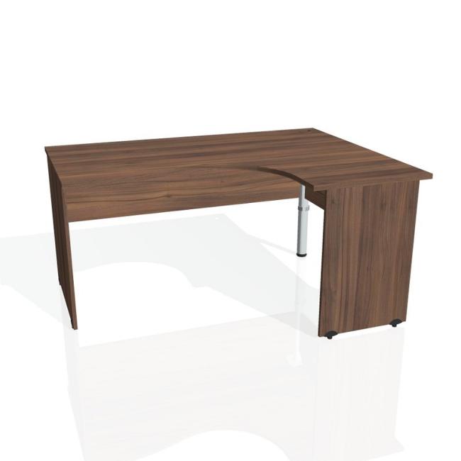 Gate desk, ergo, left, 160x75.5x120 cm, walnut/walnut