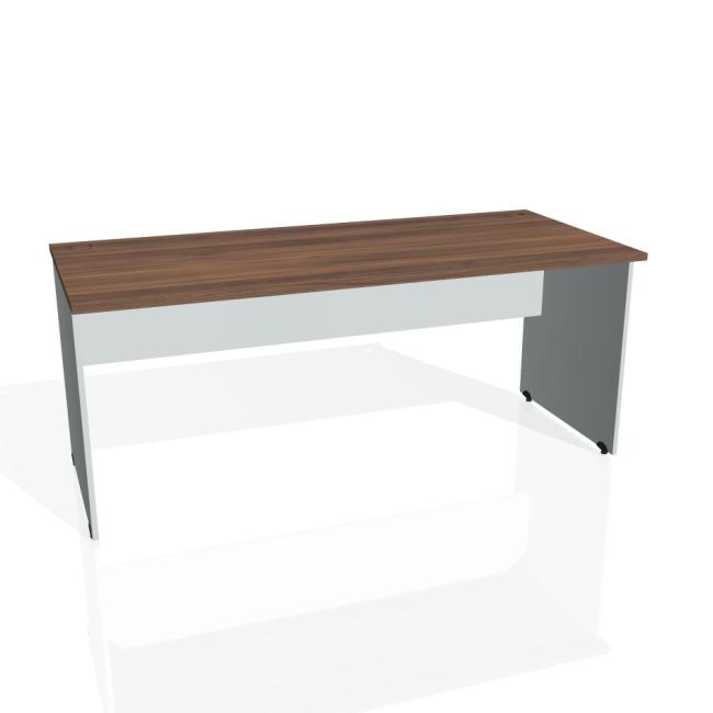 Gate desk, 180x75.5x80 cm, walnut/grey
