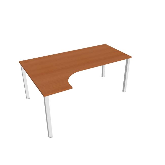Work desk Uni, ergo, right, 180x75.5x120 cm, cherry/white