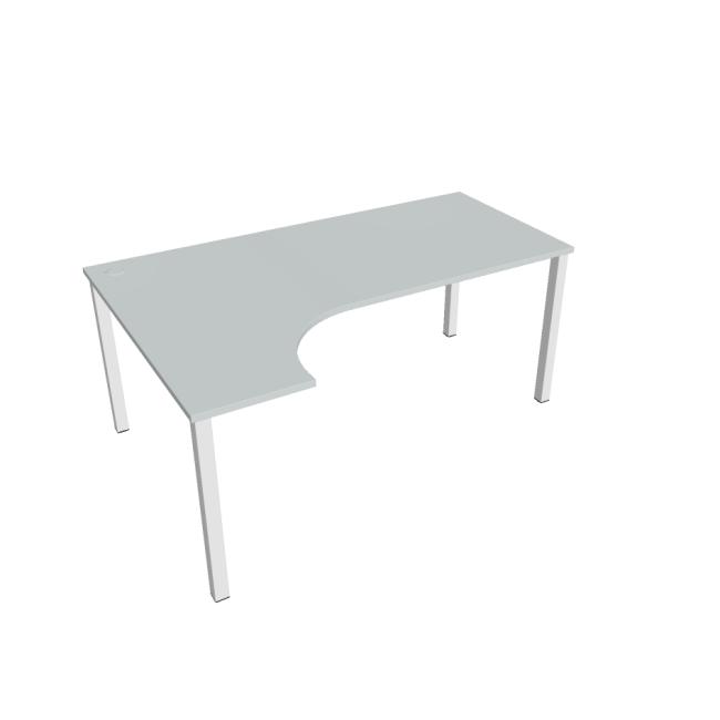 Work desk Uni, ergo, right, 180x75.5x120 cm, grey/white