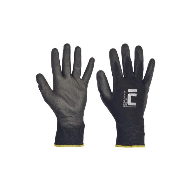 [CV599090] Gloves knitted, seamless, polyester. Bunting Black Evolution, large 9/L