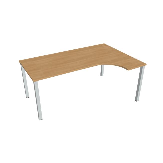 Uni desk, ergo, left, 180x75.5x120 cm, oak/grey
