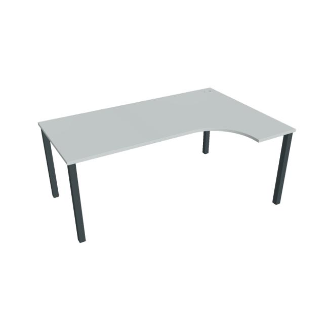 [ON018282] Work desk Uni, ergo, left, 180x75.5x120 cm, grey/black