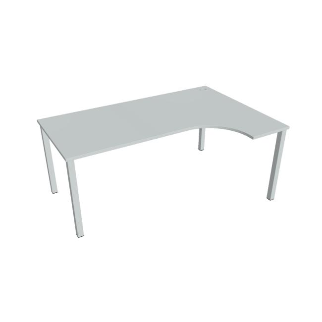 Work desk Uni, ergo, left, 180x75.5x120 cm, gray/grey