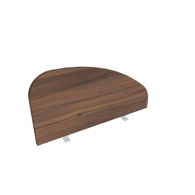 Hobis screen for the edge of the table, round, 80 cm, walnut