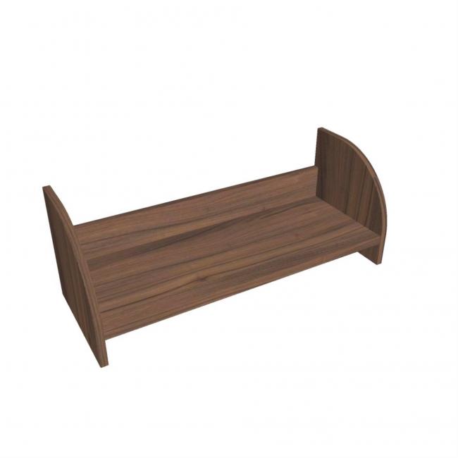 Hanging wall shelf Hobis, 80 cm, walnut