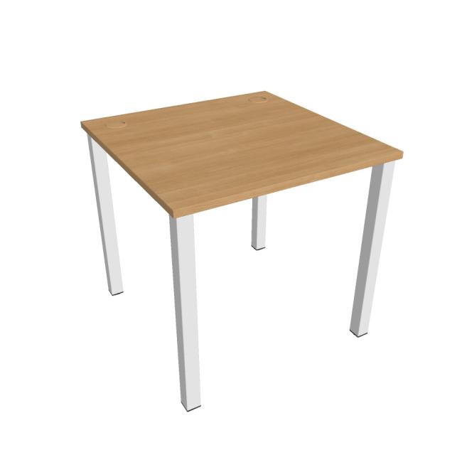 Uni work table, 80x75.5x80 cm, oak/white