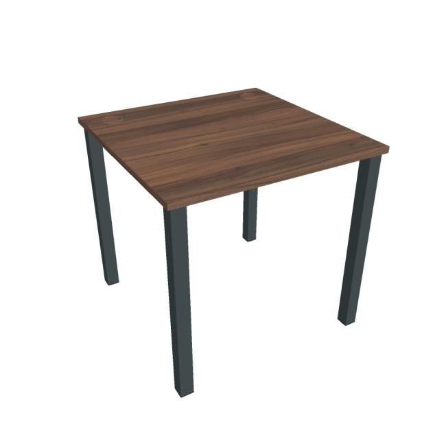 Uni work table, 80x75.5x80 cm, walnut/black