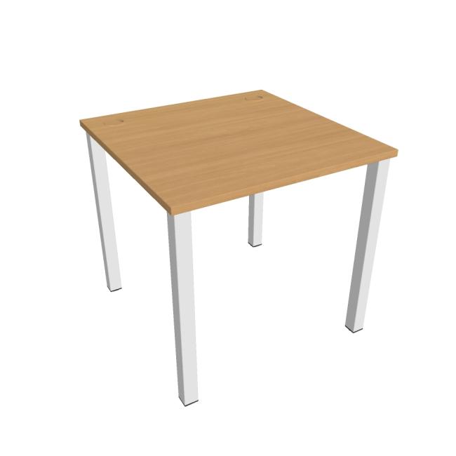 Uni work table, 80x75.5x80 cm, beech/white