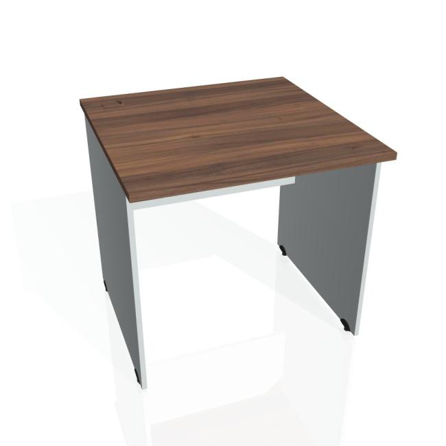 Gate desk, 80x75.5x80 cm, walnut/grey